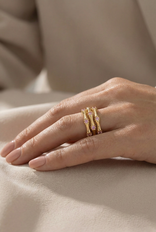 Blush Bamboo Ring