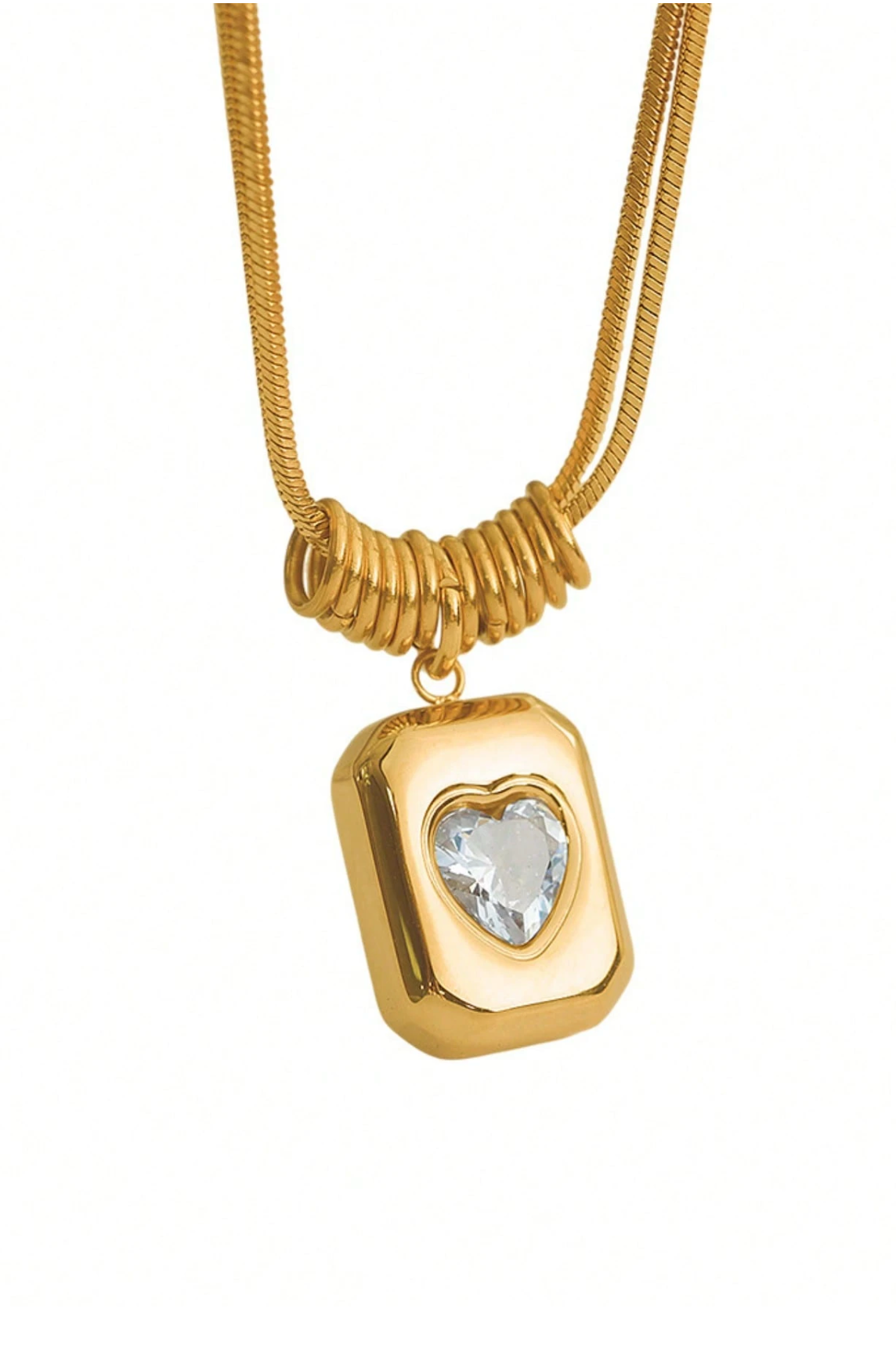 Geometric Heart Pendant