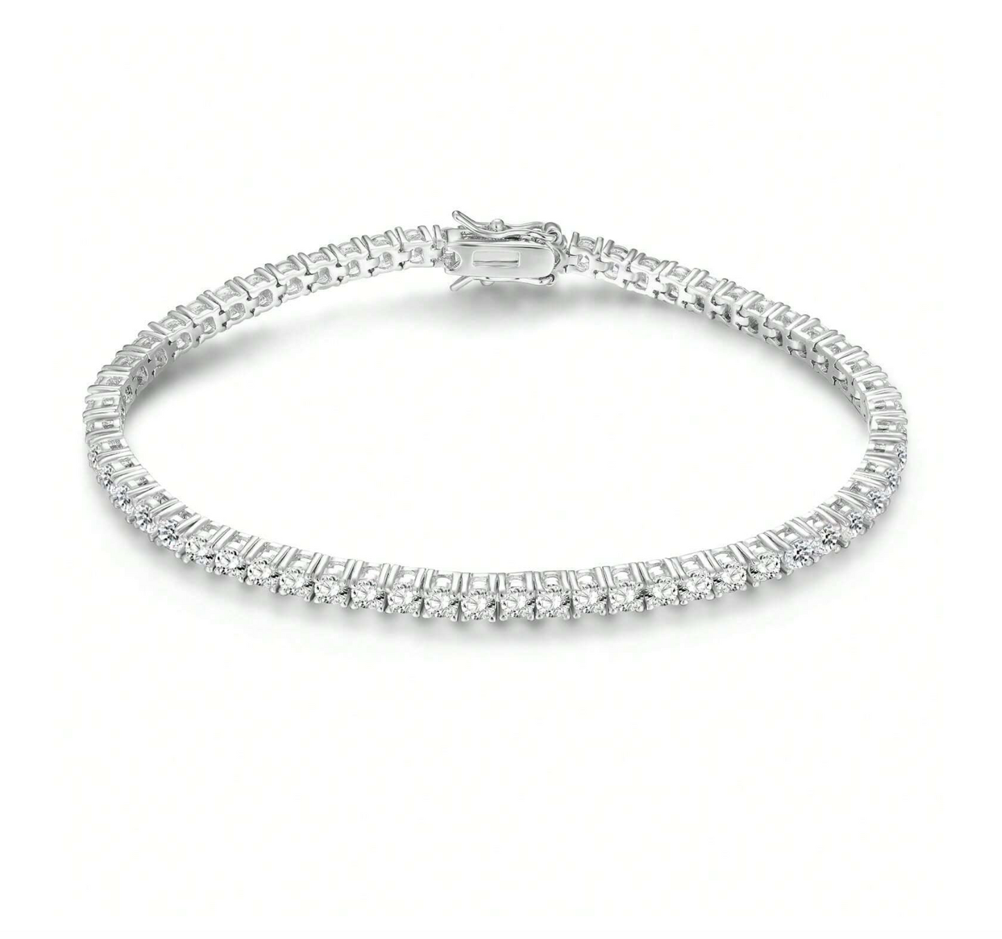 Silver Diamond Tennis Bracelet
