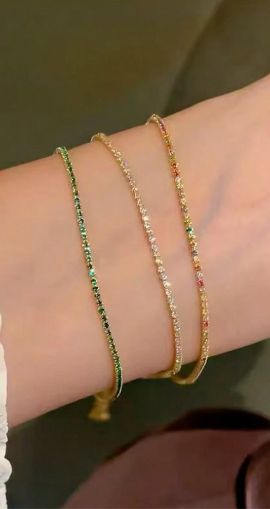 Gold-Plated Tennis Bracelet