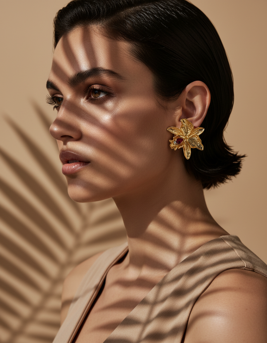 Orchid Flame Studs