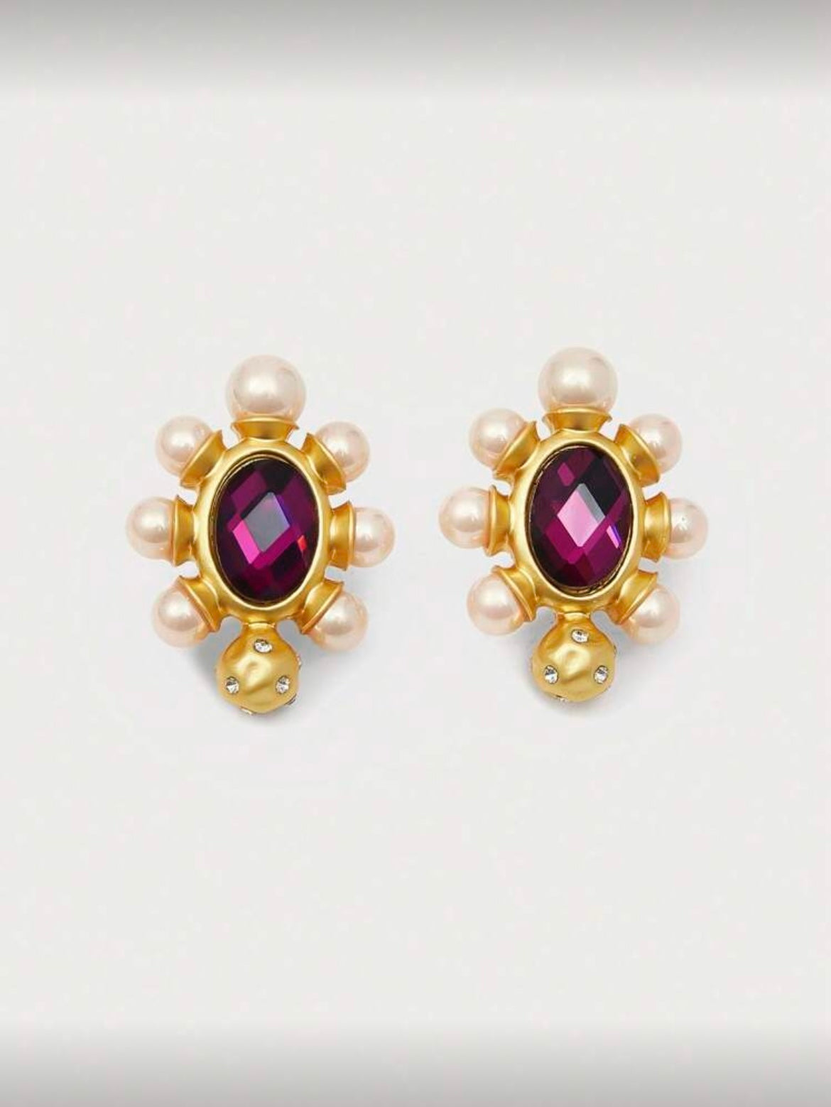 Pearl Garnet Studs