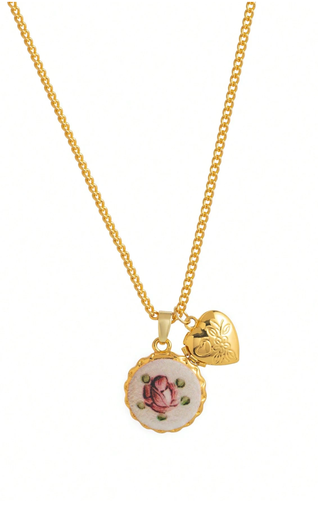 Rosette Locket Necklace