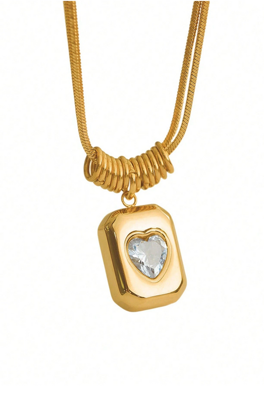 Geometric Heart Pendant