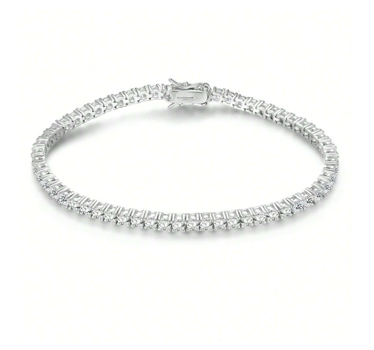 Silver Diamond Tennis Bracelet