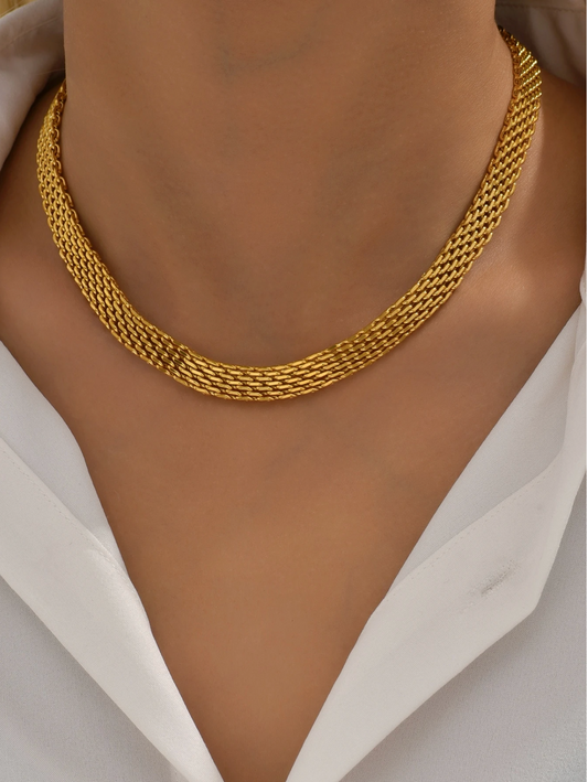 Chunky Mesh Chain Necklace